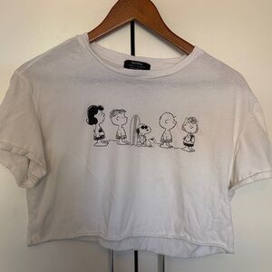 Bershka White Kids Cartoon Tee